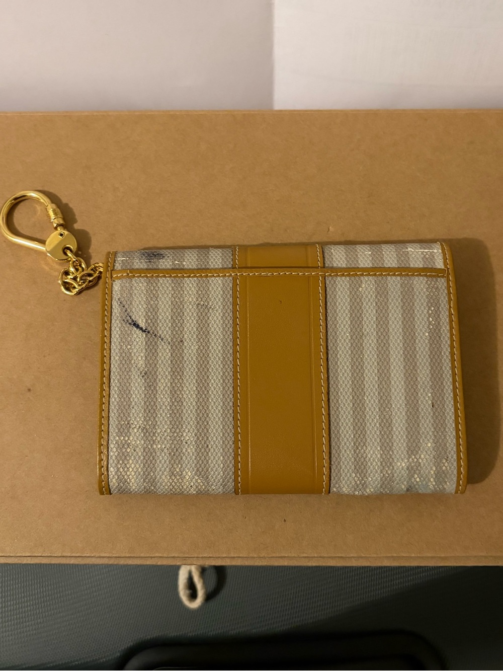 Vintage Fendi Canvas Leather Wallet Keychain image 3